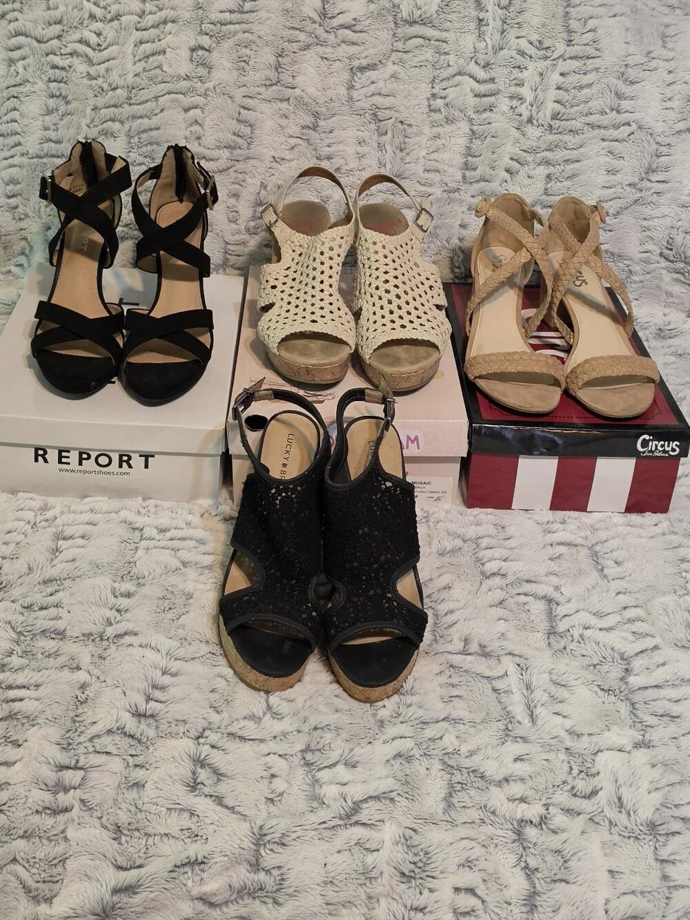 BUNDLE Of 5 Pairs Of Wedges And Heels.